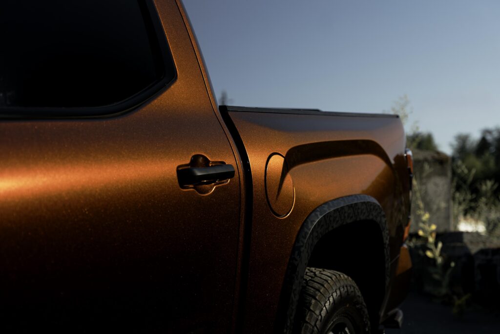 Orange and Red Color Change PPF on TRD PRO