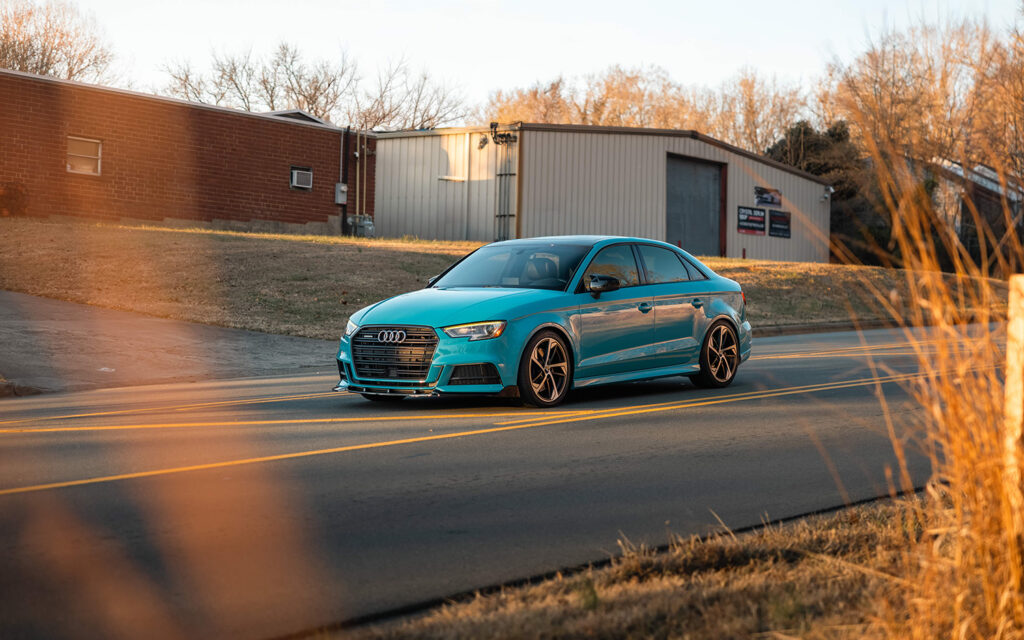 Audi S3 in STEK DYNOmiami-blue PPF