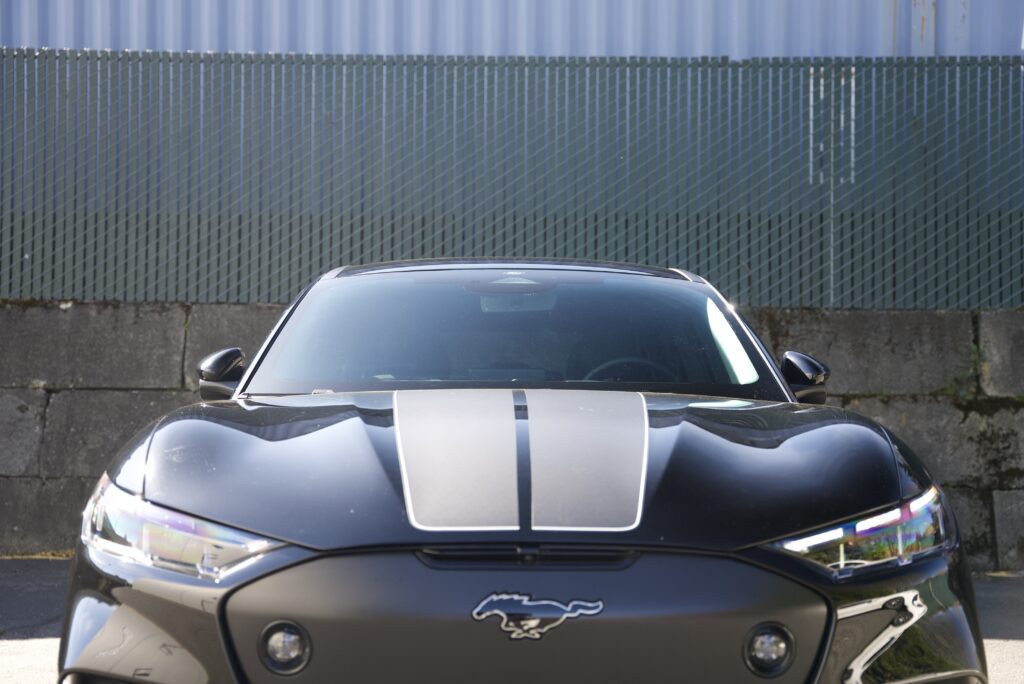 Front end of Ford Mach E Rally with STEK Window Film